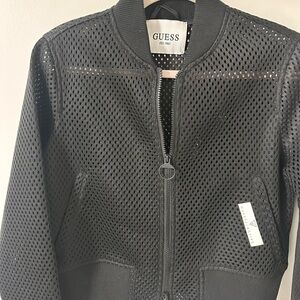 Guess black mesh bomber jacket- Brand New- No tags